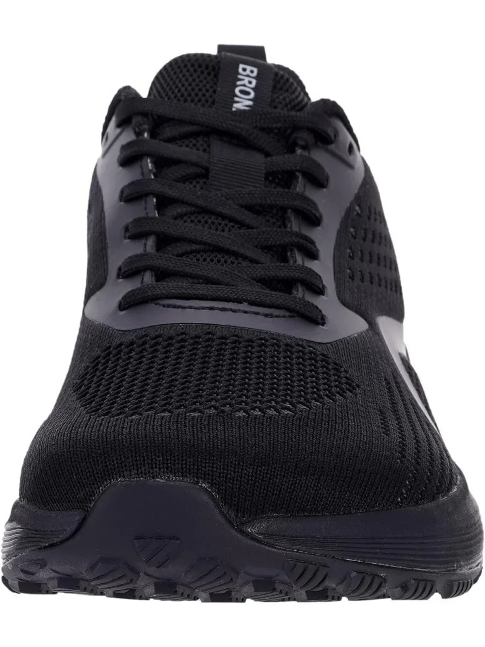 Men's Black Mesh Wide Cushioned Supportive Road Running Shoes Wide Toe Box